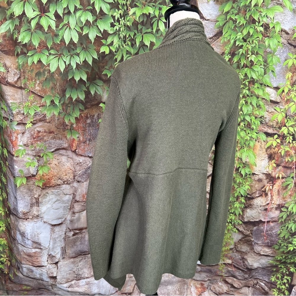 Soft Surroundings Olive Toggle Closure Cardigan, M - image 7